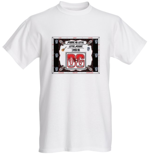 Anvil Mens premium ink printed short sleeve T-Shirt 'Music Is Love'