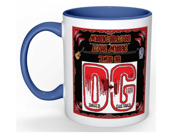 DG Blue Coffee Mug Music Is Love - This is DG