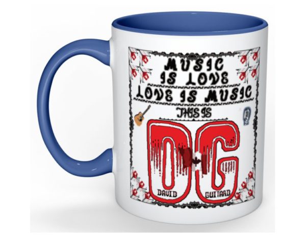 DG Blue Coffee Mug Music Is Love. Love is Music - This Is DG