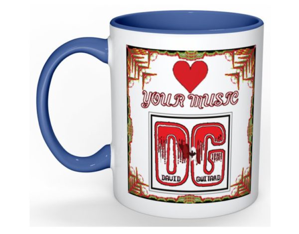 DG Blue Coffee Mug Love Your Music DG