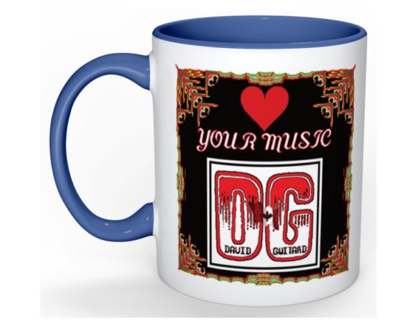 DG Blue Coffee Mug Love Your Music DG